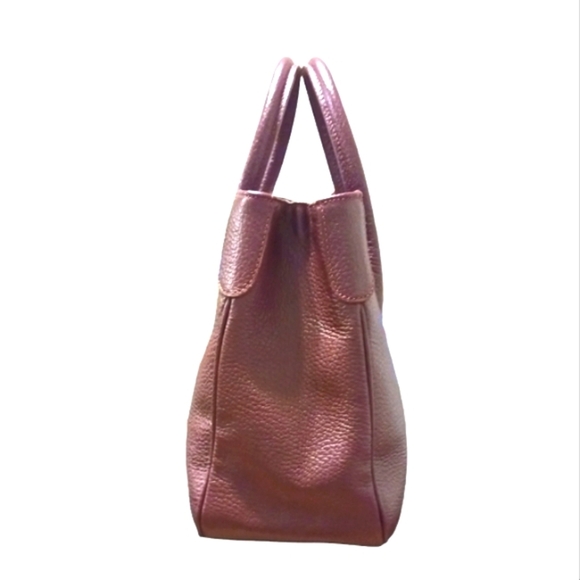 Maxima Milano Burgundy Italian Leather Hand Bag Satchel - Picture 2 of 10